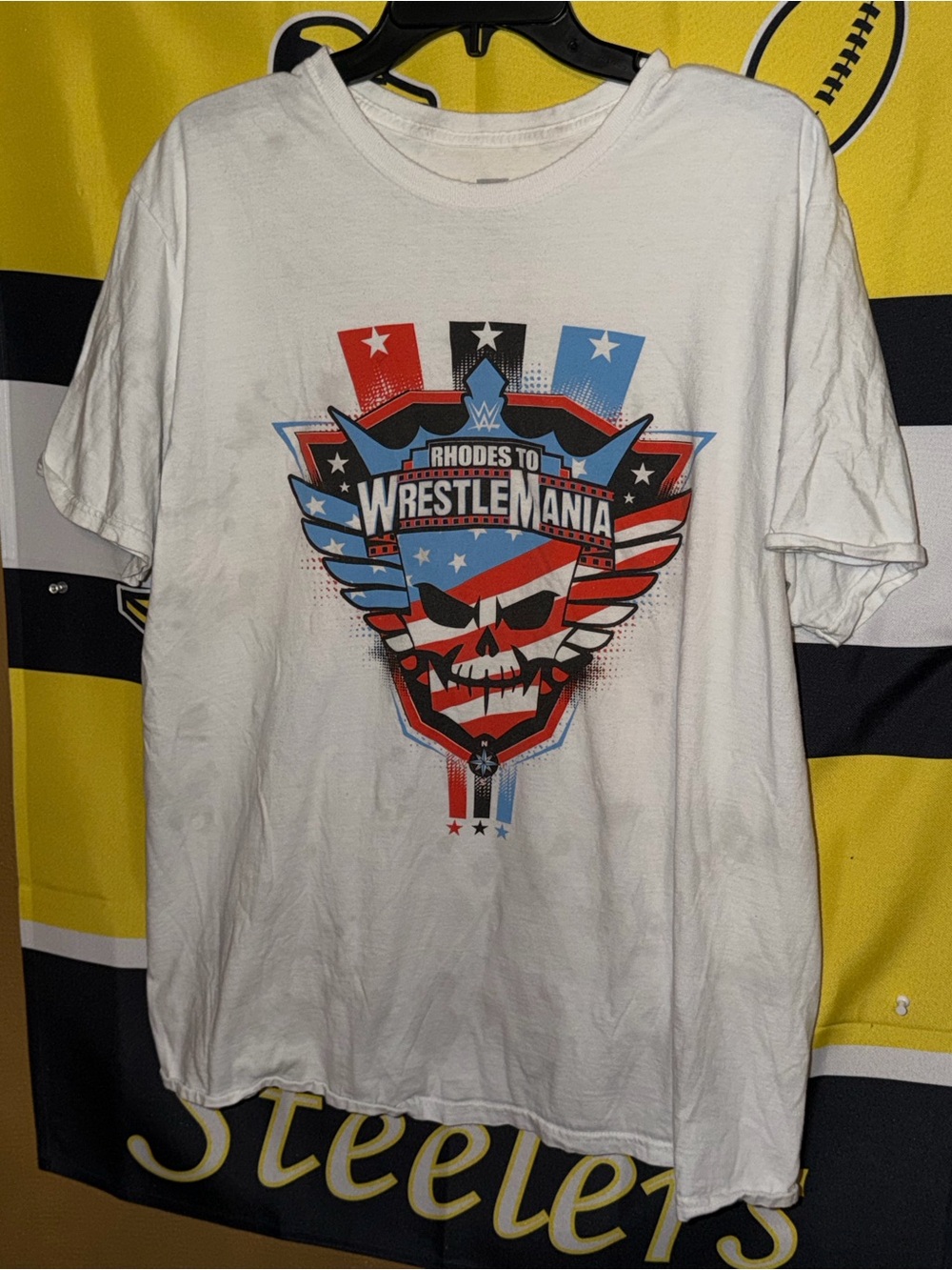 WWE Wrestling Authentic Cody Rhodes Wrestlemania T Shirt Men’s Size XL Used RTWM